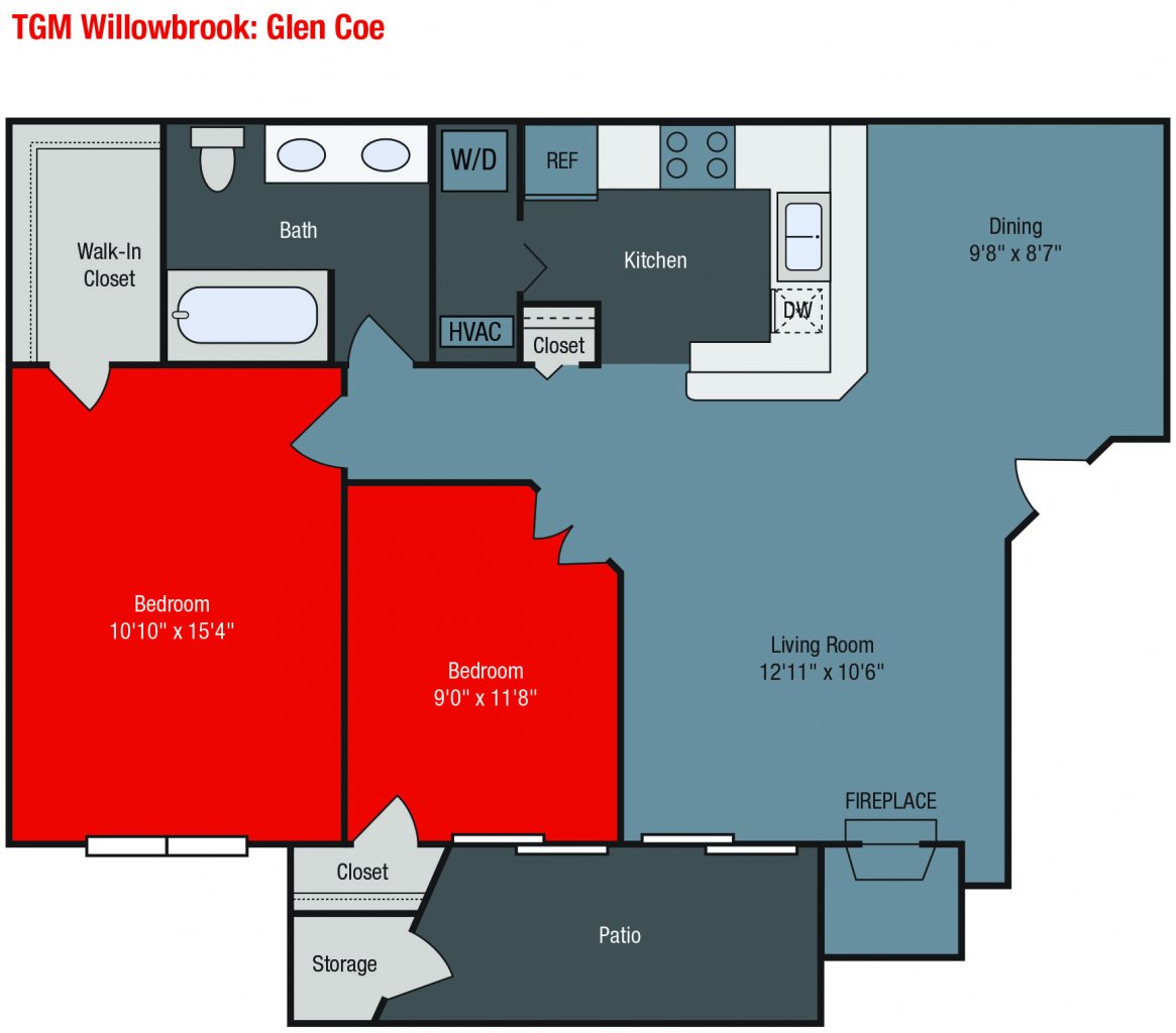 Apartments For Rent TGM Willowbrook - Glen Coe 