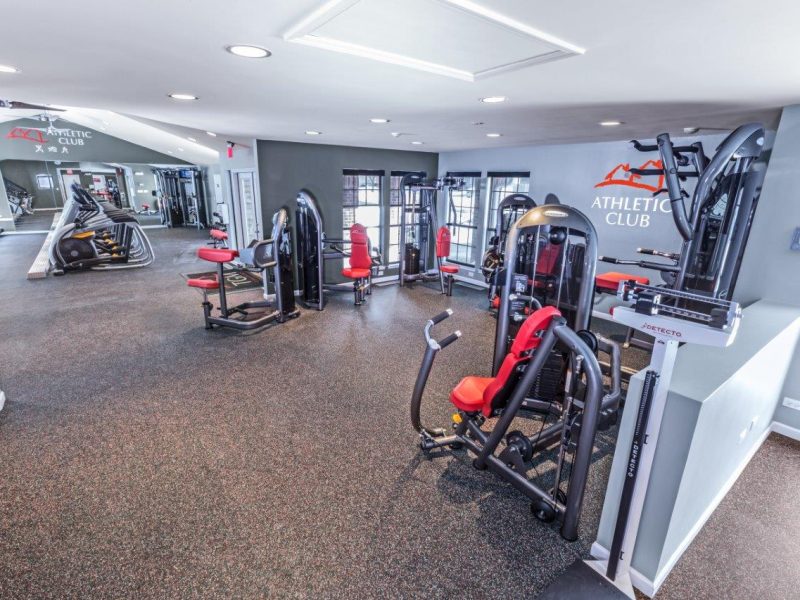 This image shows the 24-hour State-of-the-art fitness gym featuring different equipment that is essential for community amenities. The Athletic Club is also offering the different weight of kettlebells that is good for point gravity off-centered that were ideal for fitness enthusiasts and professionals.